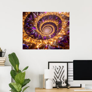 Affiche Dreamscape de spirale dorée
