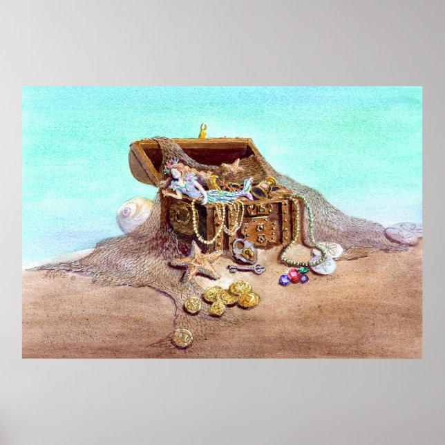 Affiche DREAMY MERMAID par SHARON SHARPE (Devant)