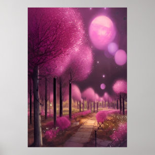 Affiche Dreamy Rose Nightscape