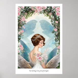 Affiche Dreamy Vintage Inspiré Fairy Rose