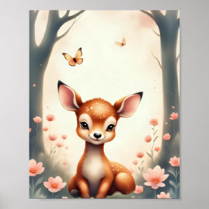 Affiche Dreamy Woodland Deer Nursery Baby & Kids