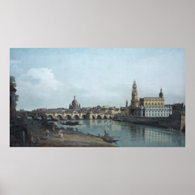 Affiche Dresden Elbufer Vedute - Canaletto - Bellotto (Devant)