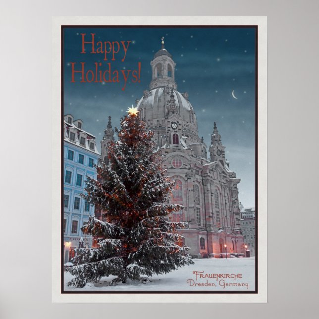Affiche Dresden - Frauenkirche Tannenbaum  - HH WB (Devant)