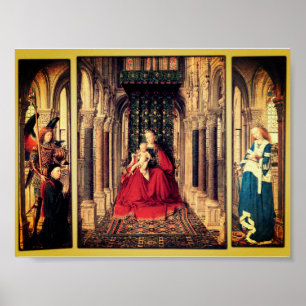 Affiche Dresden Triptych (par Jan van Eyck, 1437)