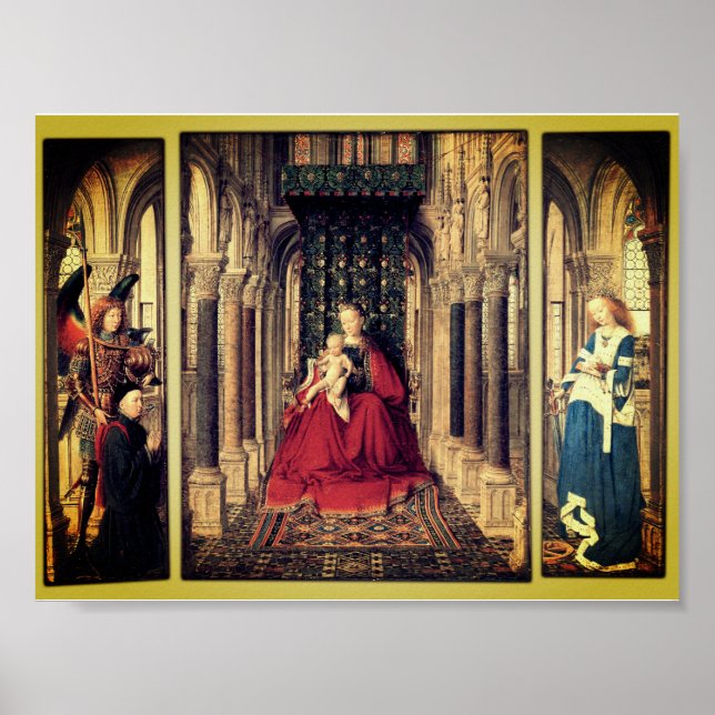 Affiche Dresden Triptych (par Jan van Eyck, 1437) (Devant)