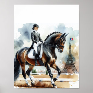 Affiche Dressage à la Tour Eiffel