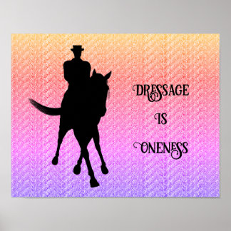 Affiche Dressage Est Un Seul Cheval Et Rider
