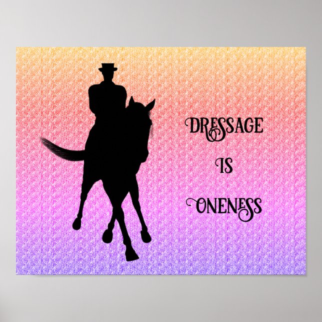 Affiche Dressage Est Un Seul Cheval Et Rider (Devant)