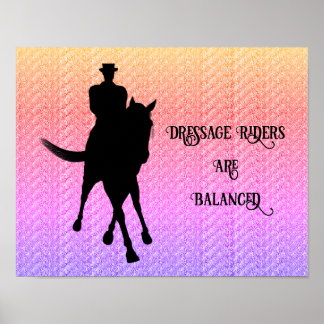 Affiche Dressage Les Voyageurs Sont Équilibrés Cheval Et R