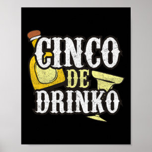 Affiche Drinko de la fête amusante de Cinco De Mayo