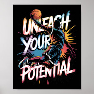 Affiche Drip Sketll Libérez Votre Potentiel Slam Dunk Coul