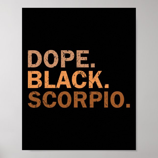Affiche Drogue Black Scorpio Melanin African Zodiac Scorpi (Devant)