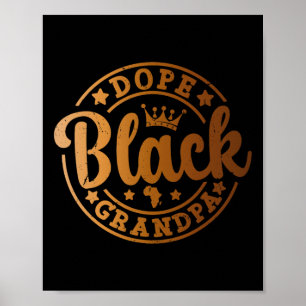 Affiche Drogue Noir Grand-Père Mélanine Afro-Américain Noi