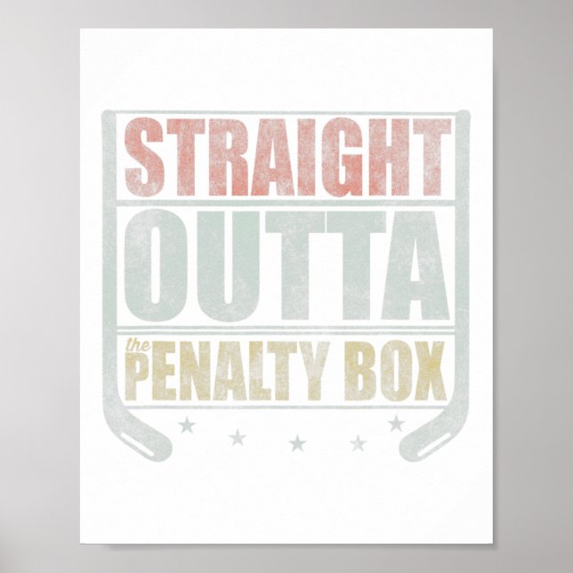 Affiche Droit devant la boîte de pénalité Hockey (Devant)