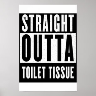 Affiche Droit devant Toilettes Tissu Drôle Drôle Prepper C