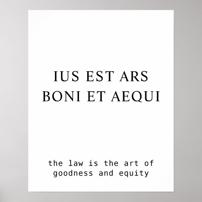 Affiche Droit Goodness & Equity Inspirational Latin Citati (Devant)