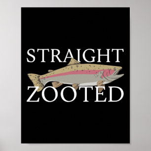 Affiche Droit Zooté Drôle De Pêche Pêcheur Pêche
