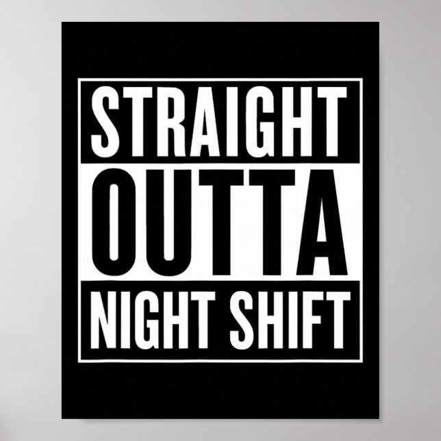 Affiche Droite En Nuit Shift Funny Nurse Emt Cadeau (Devant)