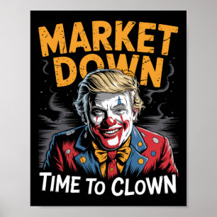 Affiche Droits de douane de Trump Récession Mème Marchés b