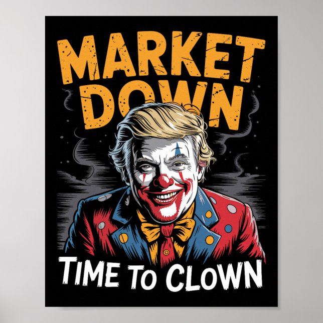 Affiche Droits de douane de Trump Récession Mème Marchés b (Devant)