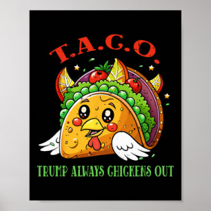 Affiche Droits de douane drôles Mème Sarcastique Taco Trum