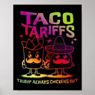 Affiche Droits de douane sur les tacos Trump fait toujours