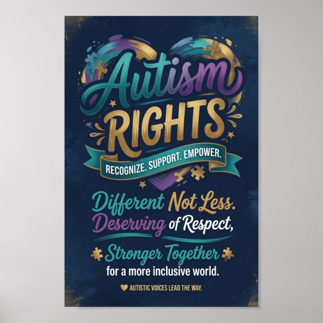 Affiche Droits de l'autisme (Devant)