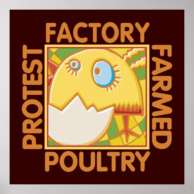 Affiche Droits des animaux de ferme d'usine (Devant)