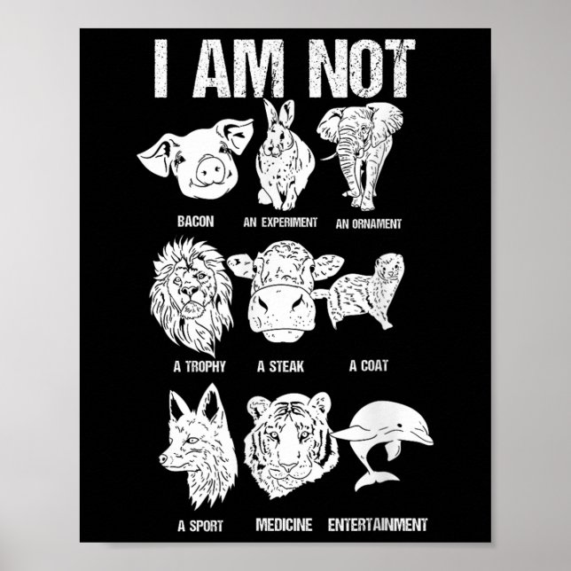 Affiche Droits des Animaux Protection Animale Devenir Végé (Devant)