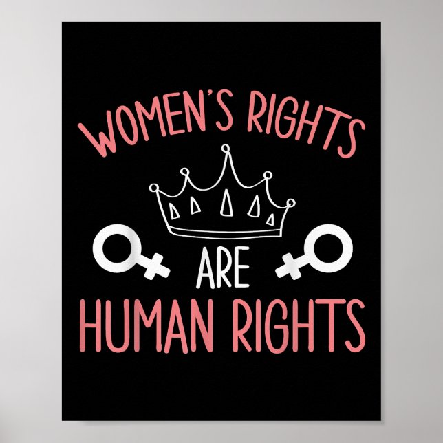 Affiche Droits des femmes Les droits des femmes sont des d (Devant)