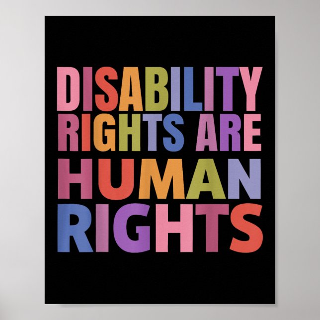 Affiche Droits des personnes handicapées sont des droits d (Devant)