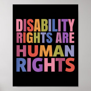 Affiche Droits des personnes handicapées sont des droits d