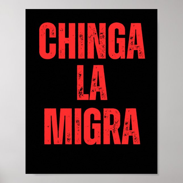 Affiche Droits d'immigration Chinga La Migra 2025 (Devant)