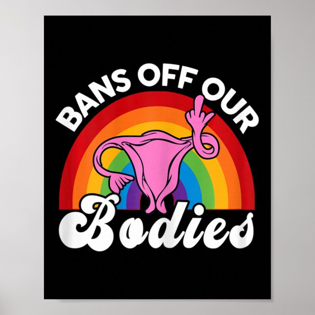 Affiche Droits Interdit De Notre Corps Uterus Moyen Finger (Devant)