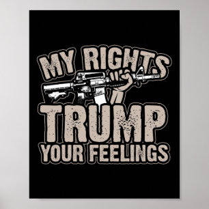 Affiche Droits Trump Vos Sentiments 2e Amendement Canon ca