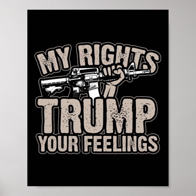 Affiche Droits Trump Vos Sentiments 2e Amendement Canon ca (Devant)