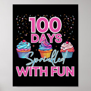 Affiche Drôle 100 Jours Cupcake Garçons Enfants 100 Jours 