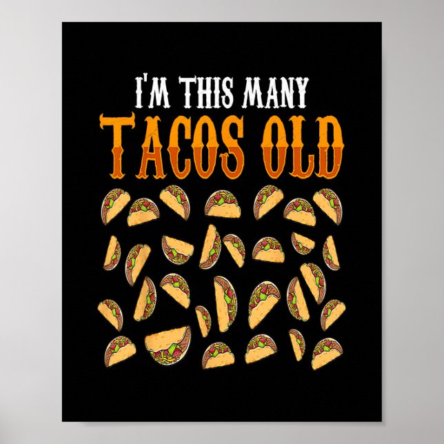 Affiche Drôle 30 Ans Taco Lovers Gag Pour les hommes femme (Devant)