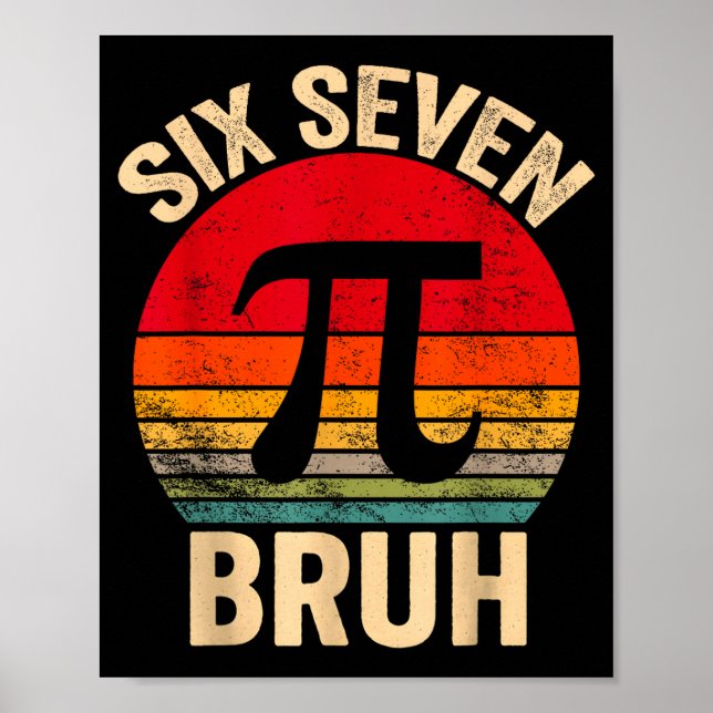 Affiche Drôle 3.14 67 6 7 conception de mème mignon maths  (Devant)