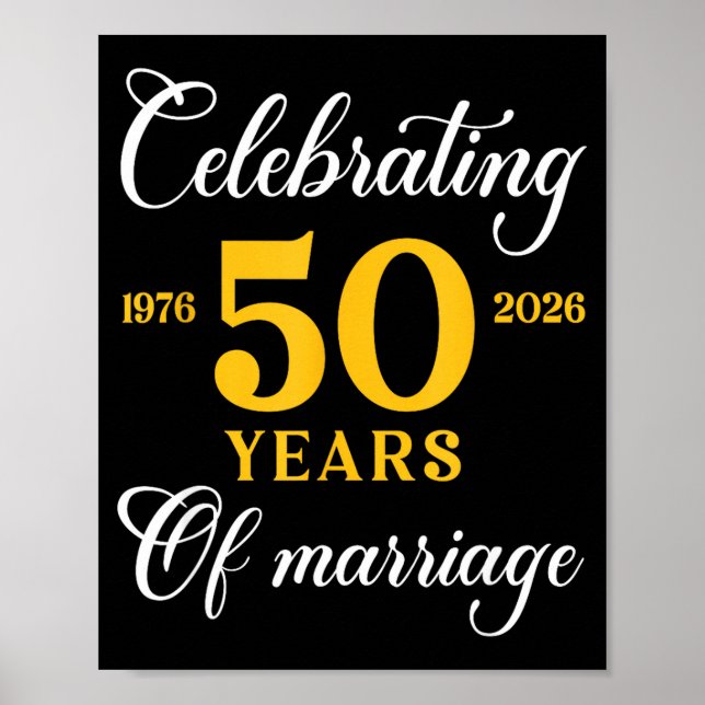 Affiche Drôle 50 Ans De Mariage 1976 50e Anniversaire De M (Devant)