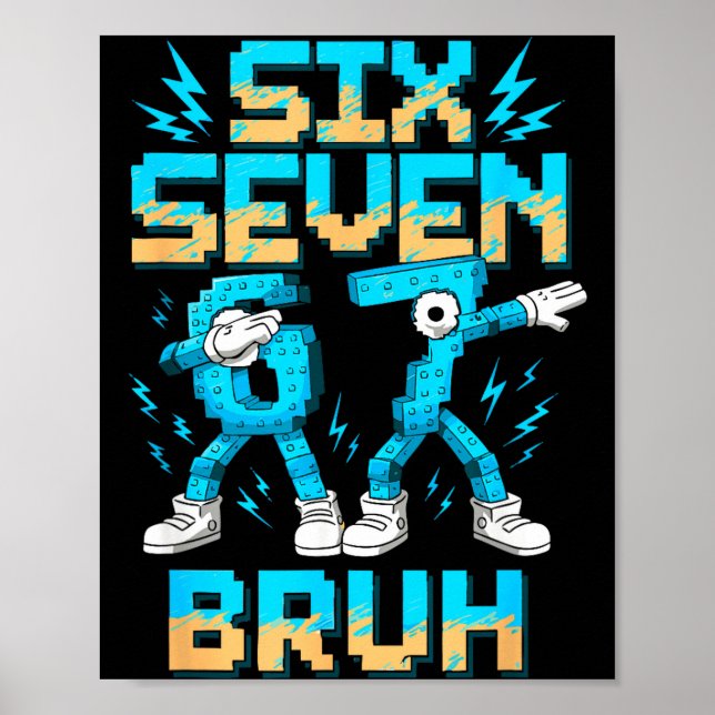 Affiche Drôle 67 Dab Six Sept Burh Noël 6 7 Dabbing  (Devant)