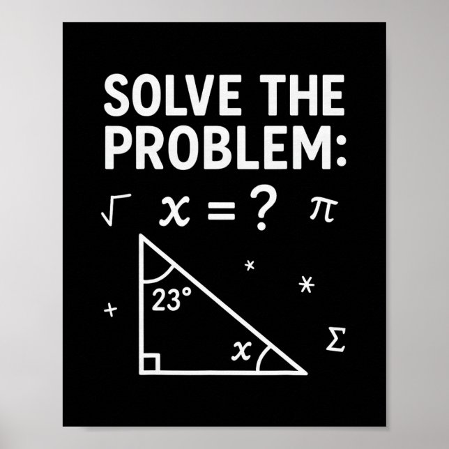 Affiche Drôle 67 Math Meme Résoudre Le Problème Enseignant (Devant)