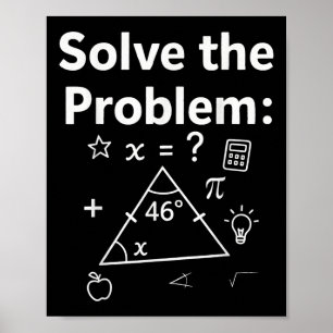 Affiche Drôle 67 Math Meme Résoudre Le Problème Enseignant
