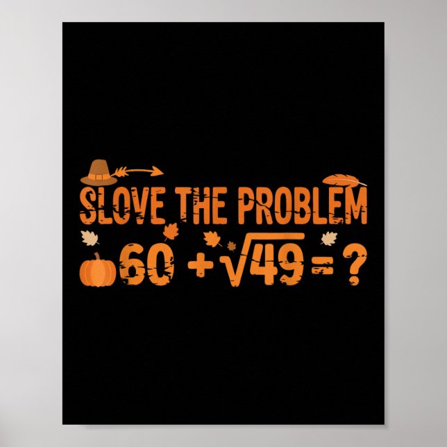Affiche Drôle 67 Math Meme Thanksgiving Gen Alpha Pemdas T (Devant)