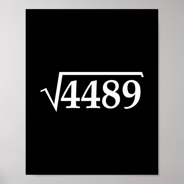 Affiche Drôle 67 Mème Brainrot Racine Carrée 4489 Argot Ma (Devant)