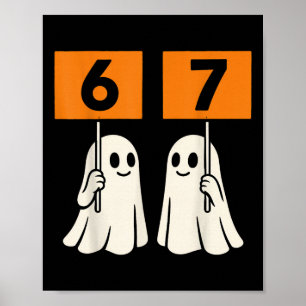 Affiche Drôle 67 Meme Halloween Tendance Six Sept Fantômes