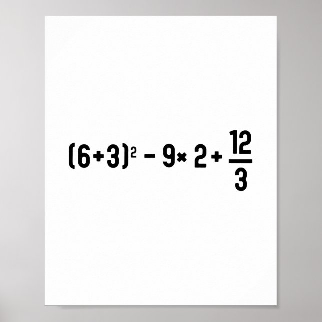 Affiche Drôle 67 Meme Pemdas Prof de Maths Élémentaire Cer (Devant)