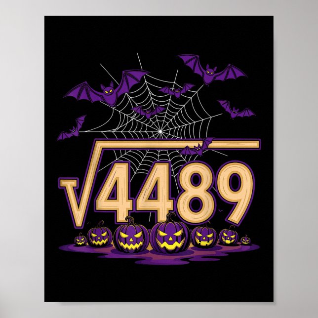 Affiche Drôle 67 Meme Prof de maths Racine carrée 4489 Hal (Devant)
