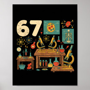Affiche Drôle 67 Meme Prof de Science Élèves Six Sept M