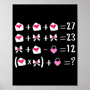 Affiche Drôle 67 Mème Saint-Valentin Prof de Maths Arc Six